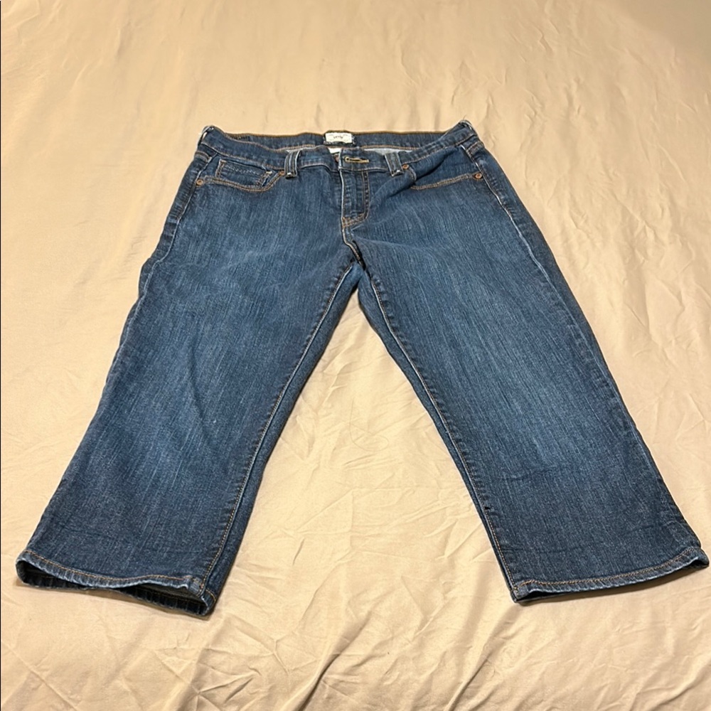 Levi's Blue Relaxed Denim Capri Jeans